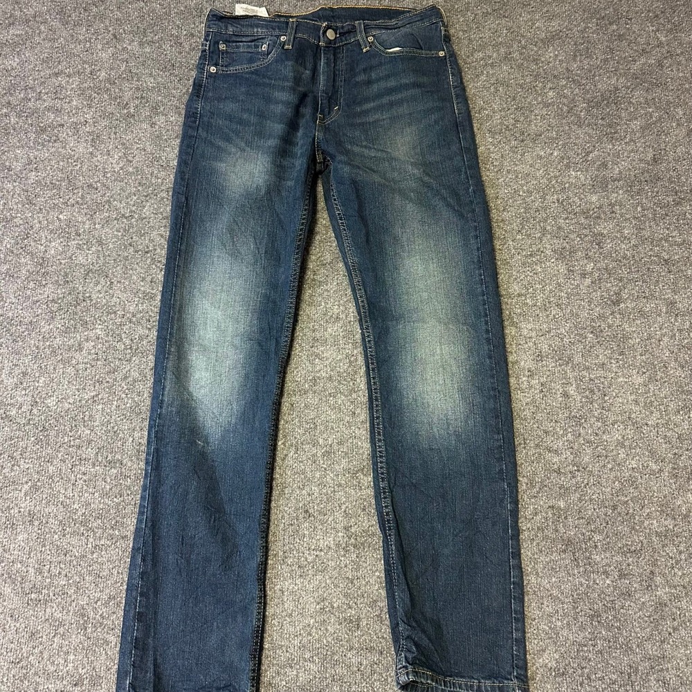 Levi's Jeans Mens Size 31x32 Blue 513 Slim Straight Dark Wash Stretch Denim